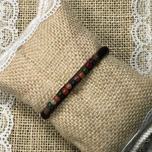 Beautiful  handmade silk bracelet with ágata